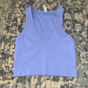 Athleta Aurora Seamless Crop Rib Tank- XS- Purple